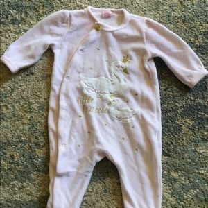 Velour swan bodysuit